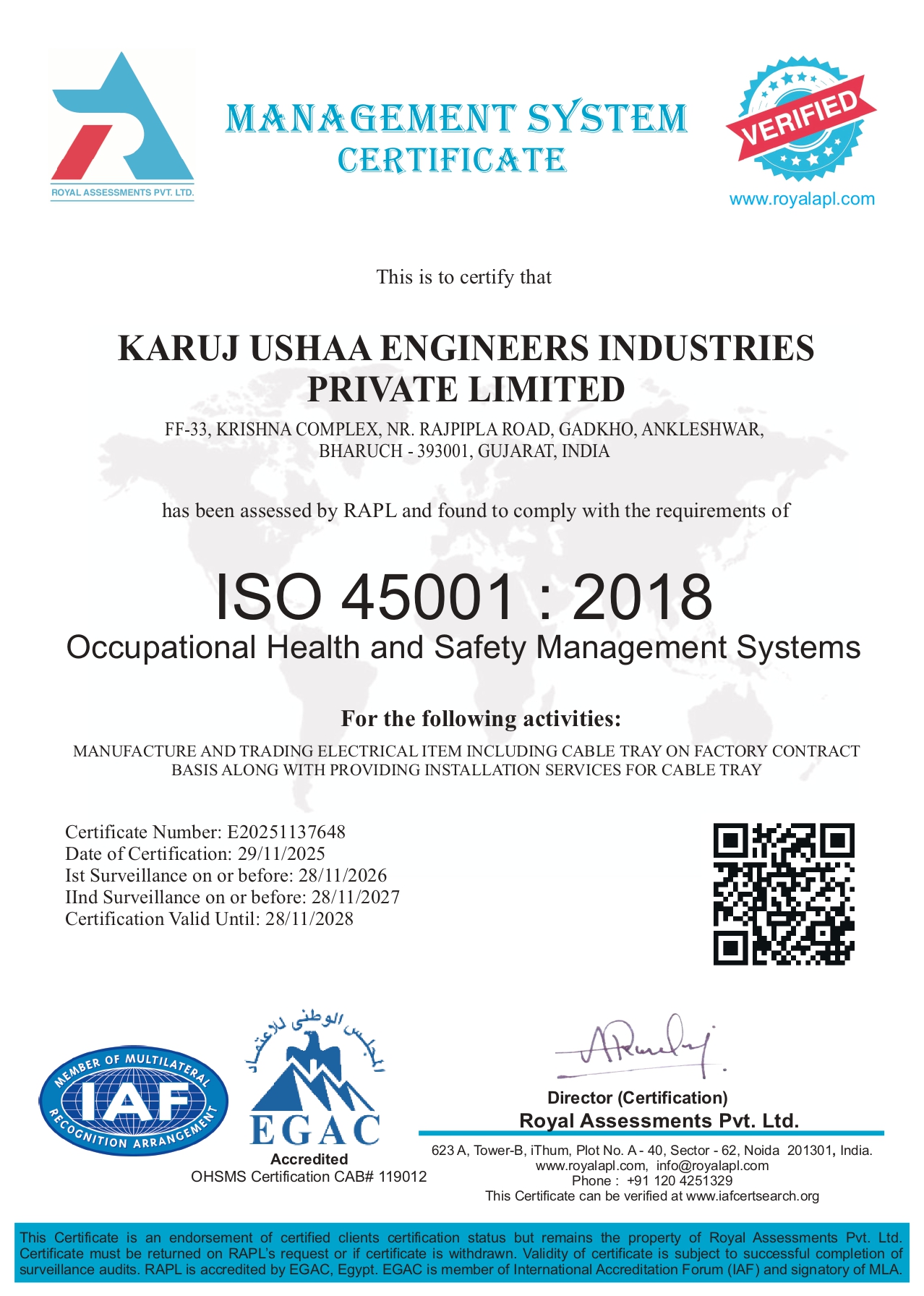 ISO 45001:2018 - Occupational Health & Safety
